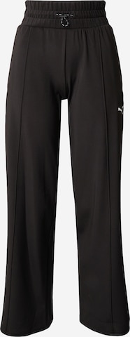 PUMA Wide leg Παντελόνι φόρμας 'Fit Double' σε μαύρο: μπροστά