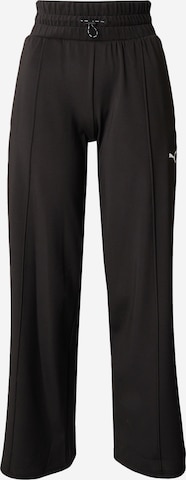 PUMA Wide leg Sports trousers 'Fit Double' in Black: front