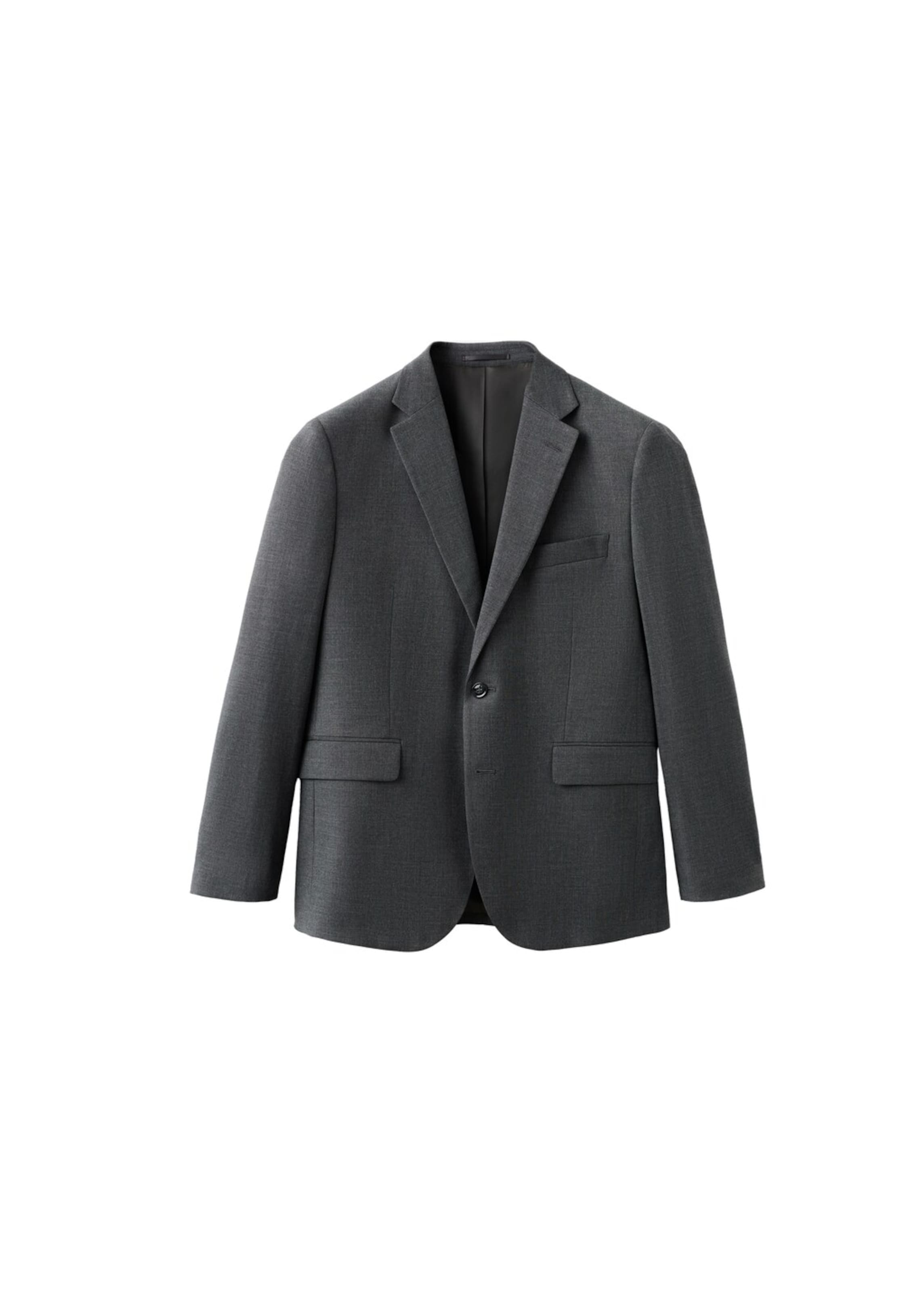 MANGO MAN Slim fit Suit Jacket 'Milan' in Grey: front