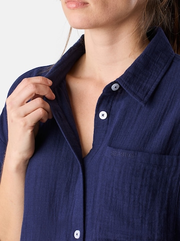 Seaside Shirt Dress in Blue