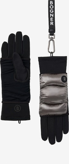 BOGNER Fingerhandschuhe in silbergrau / schwarz, Produktansicht