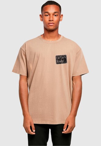 ABSOLUTE CULT Shirt 'Captain Marvel' in Beige: front