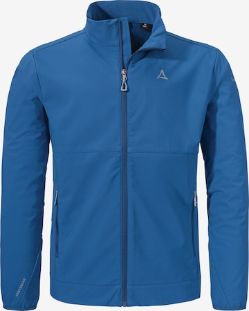 Schöffel Outdoorjas ' Hiking Softshell Jacke ' in Blauw: voorkant