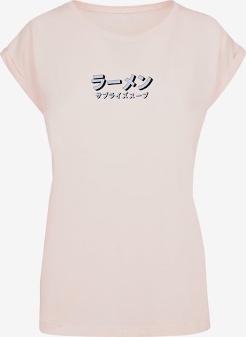 Merchcode Shirt 'TORC - Ramen Soup' in Roze: voorkant
