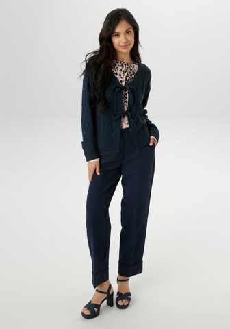 Aniston SELECTED Strickjacke in Blau