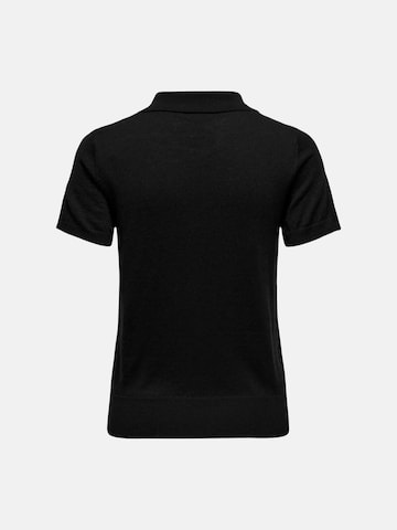 ONLY Shirt 'ONLY ONLCATHERINE SS POLO NECK EX KNT POLO' in Black