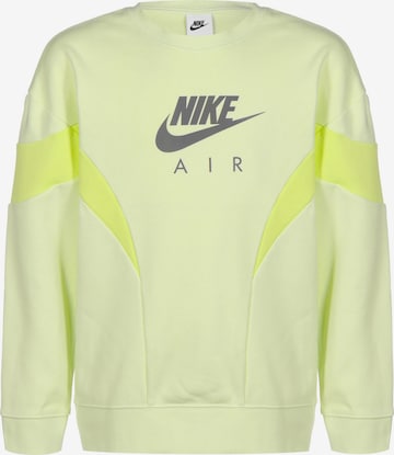 NIKE Athletic Sweatshirt in Yellow: front