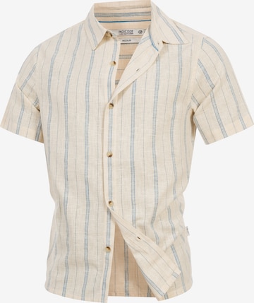 INDICODE JEANS Zakelijk overhemd ' INJulio ' in Beige: voorkant