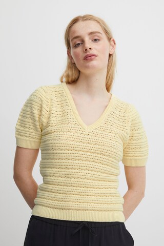 ICHI Sweater 'IHMARION' in Yellow: front