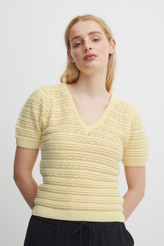 ICHI Sweater 'IHMARION' in Yellow: front