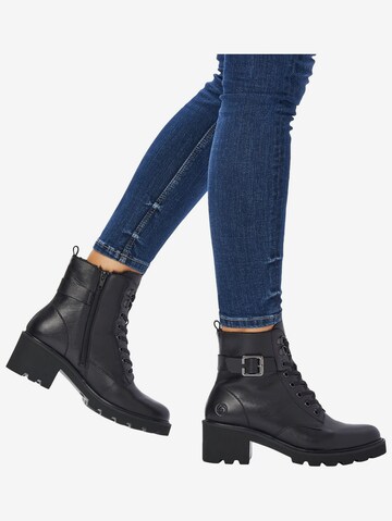 REMONTE Lace-Up Ankle Boots in Black