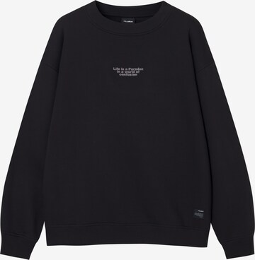 Sweat-shirt Pull&Bear en noir : devant