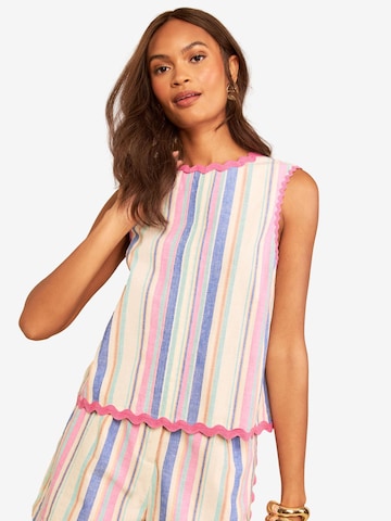 love & roses - Top en blanco: frente