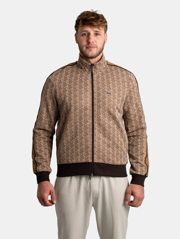 LACOSTE Sweat jacket 'Paris' in Beige: front