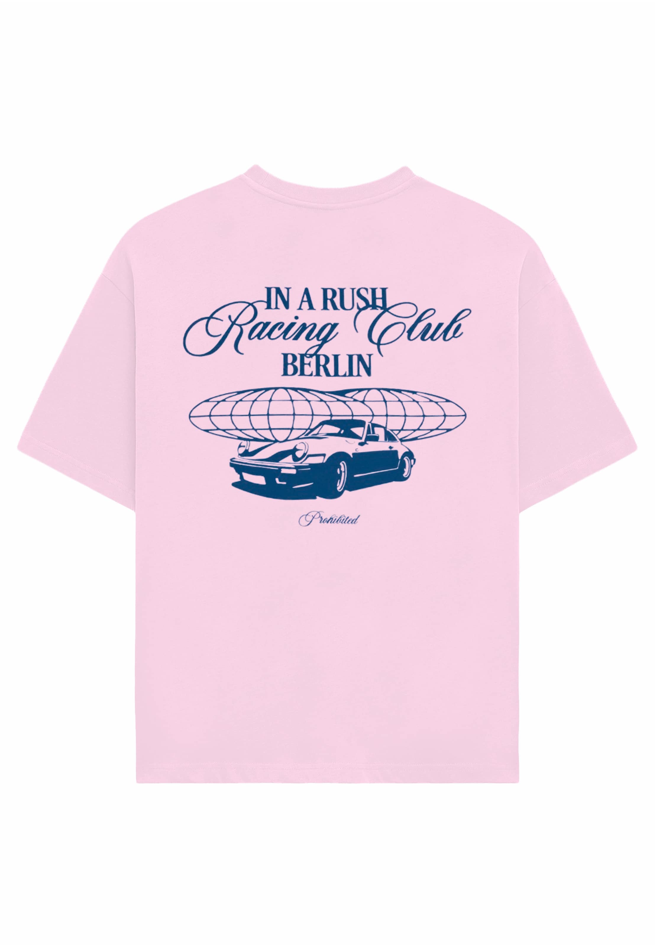 T-Shirt 'In A Rush' Prohibited en rose