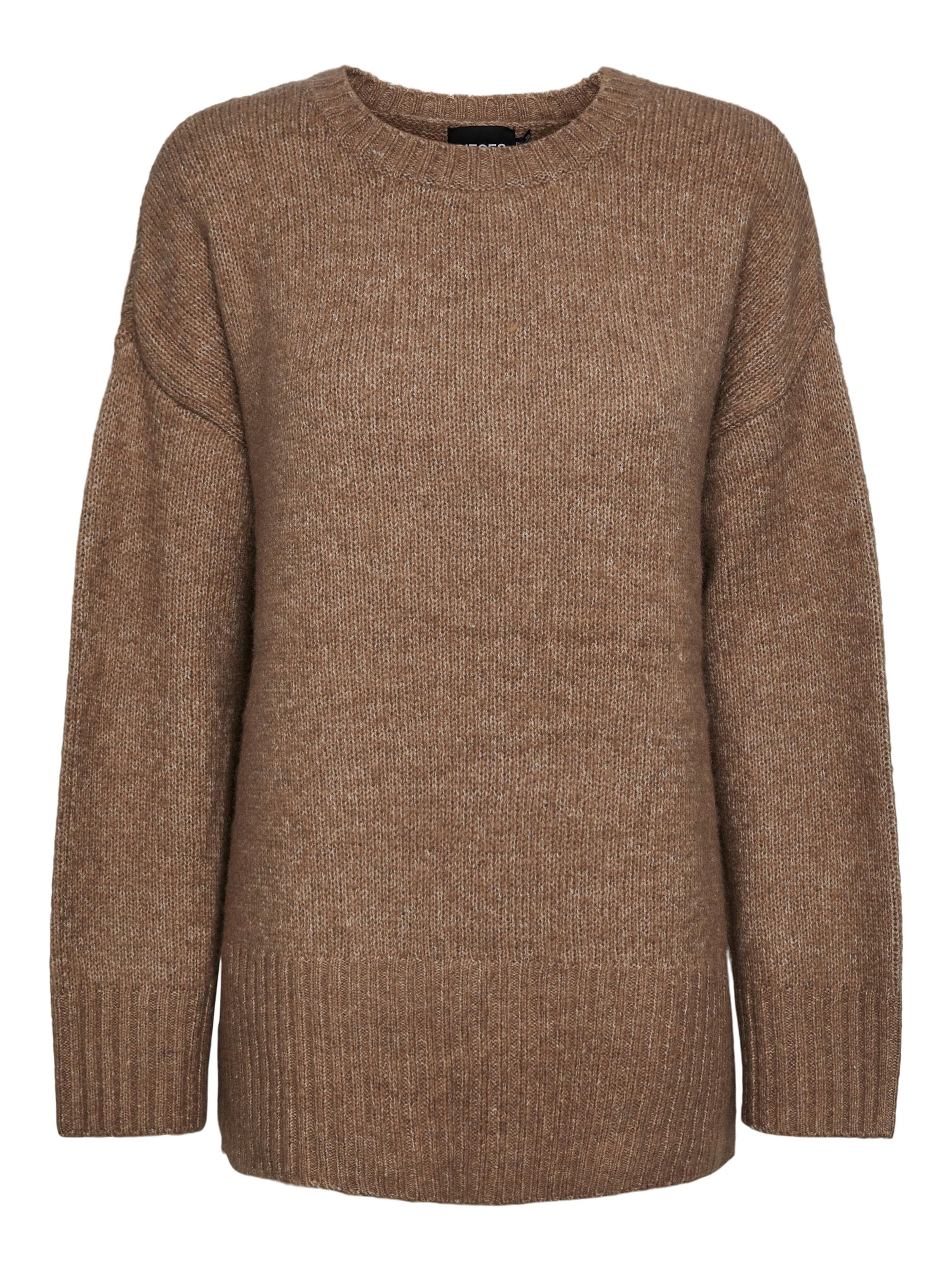 PIECES Sweater 'Nancy' in Brown: front