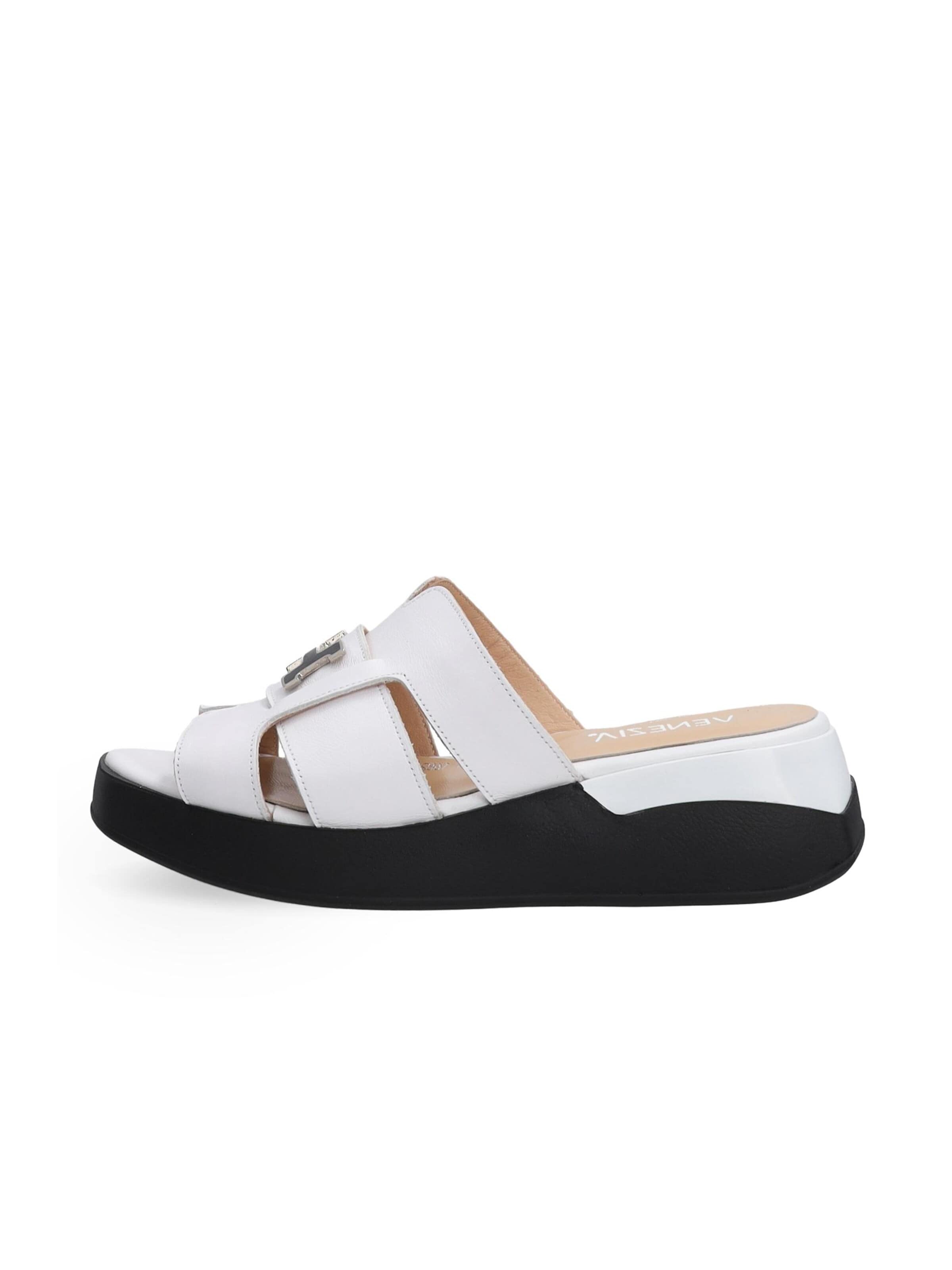 VENEZIA Mule in White: front