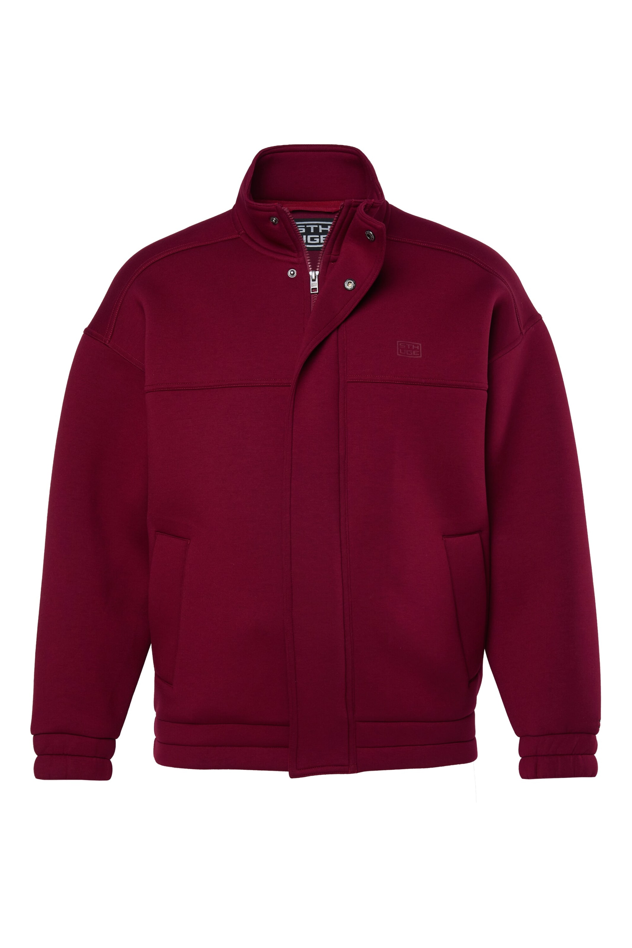 STHUGE Sweatvest in Rood: voorkant
