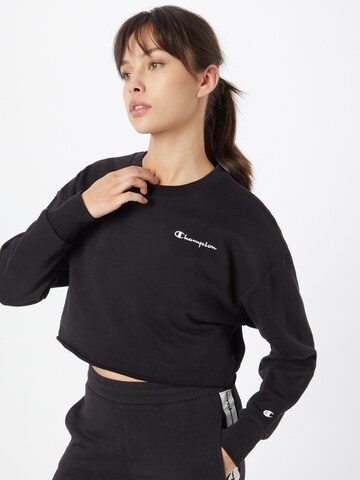 Champion Authentic Athletic Apparel Sweatshirt in Black: front