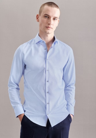 Coupe slim Chemise business SEIDENSTICKER en bleu : devant