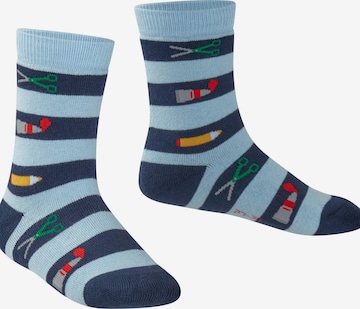 FALKE Socks 'School Supplies' in Blue: front