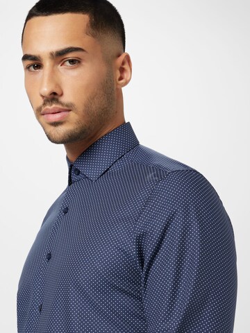 Slim fit Camicia business di OLYMP in blu