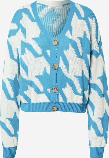 In The Style Knit cardigan 'LORNA' in Blue / White, Item view