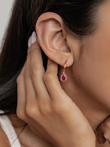Hey Happiness - Pendientes 'July Birthstone' en oro