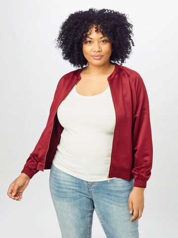 ABOUT YOU Curvy Between-Season Jacket 'Chani' in Red: front
