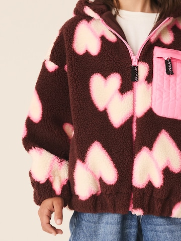 Next Fleece jas in Bruin