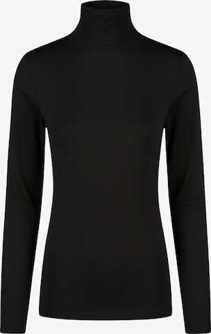 Cotton Candy Rollkragen-Langarmshirt in Schwarz: Vorderseite