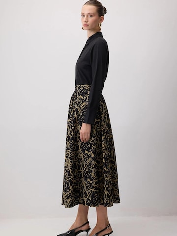Jupe 'Patterned Flared Skirt' Touché Privé en noir