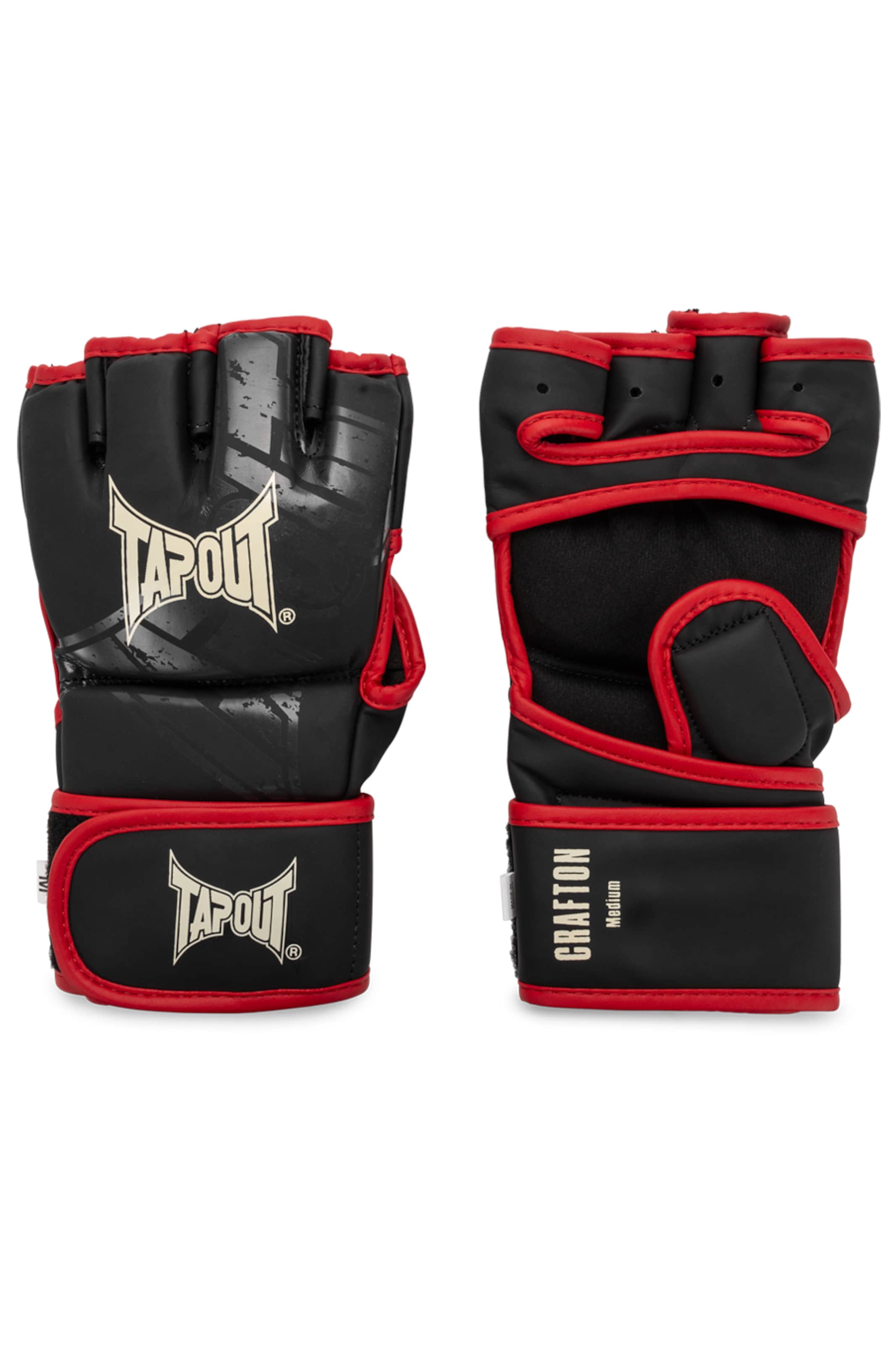 Tapout - Guantes deportivos 'Crafton' en negro: frente