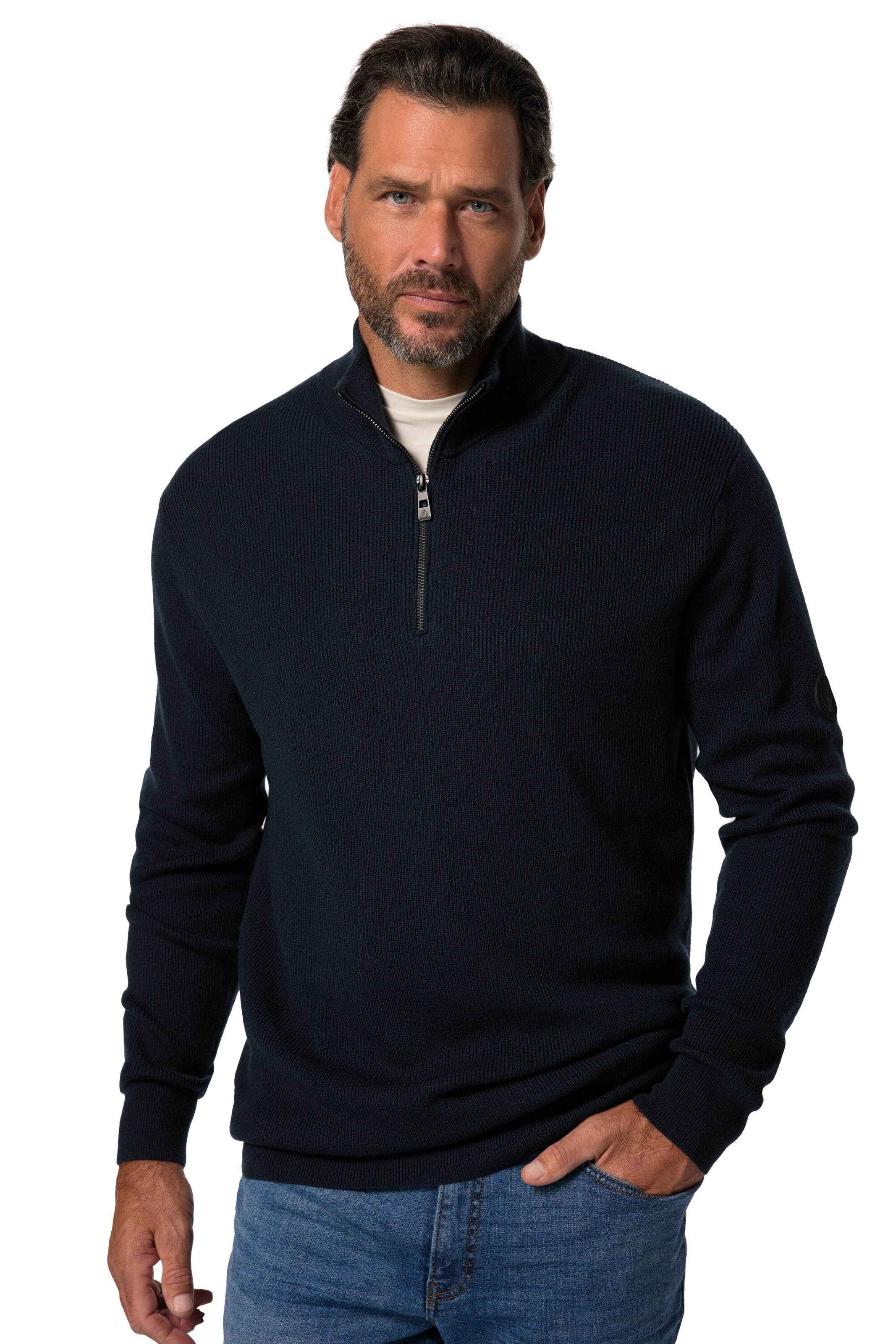 JP1880 Trui in Blauw: voorkant