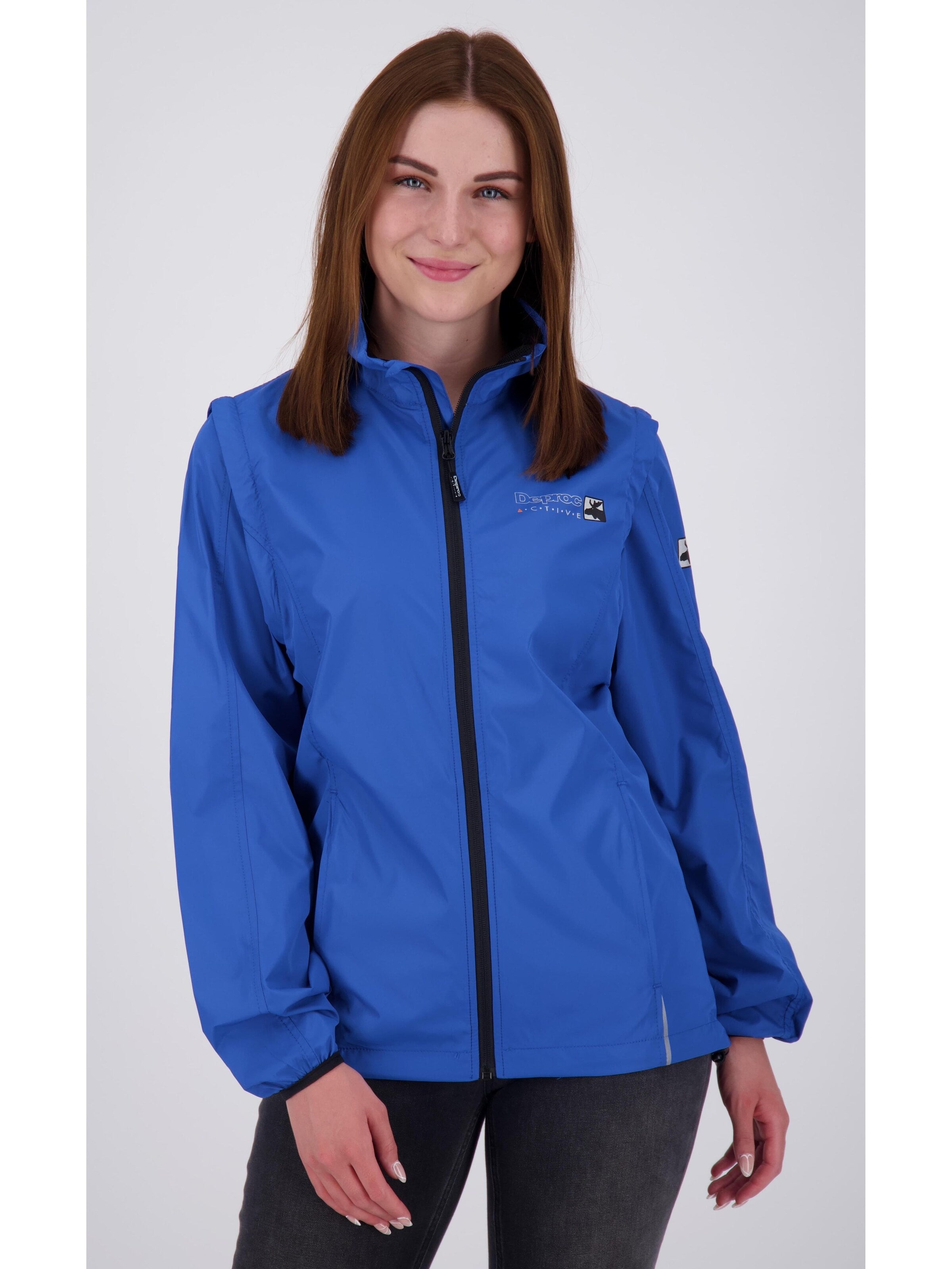 deproc Outdoorjas 'HAMTON WMN' in Blauw: voorkant