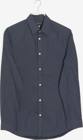 H&M Button Up Shirt in S in Blue: front