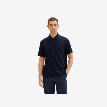 Coupe regular Chemise TOM TAILOR en bleu : devant