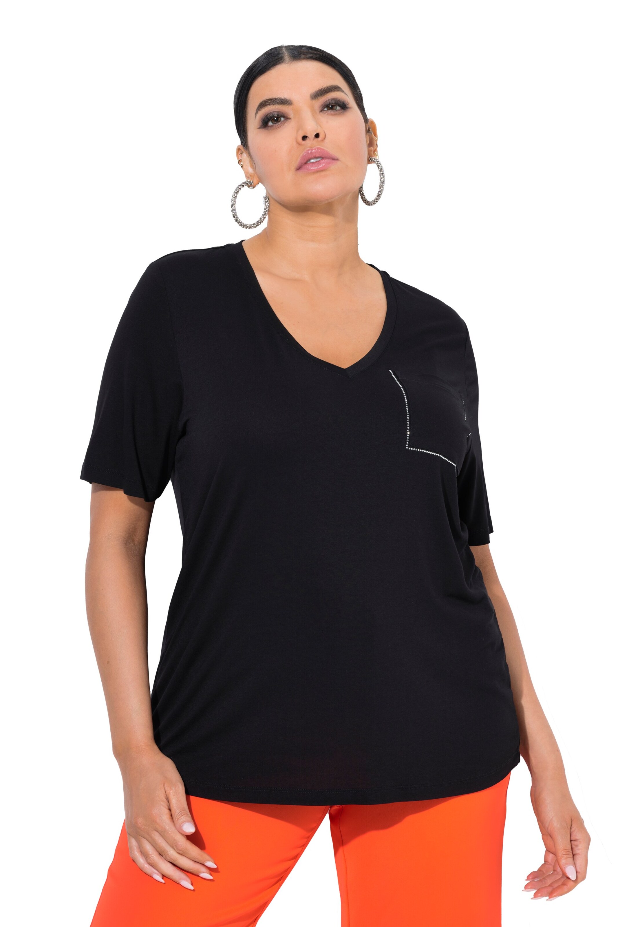Ulla Popken Shirt in Black: front