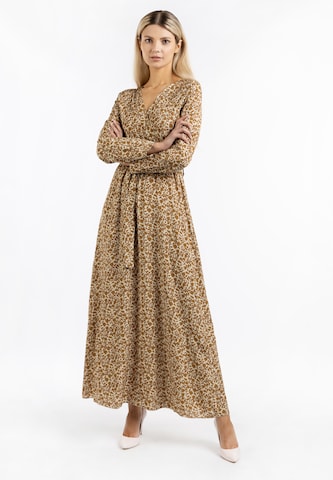 Usha Dress in Brown: front