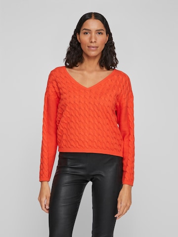 VILA Sweater 'CHAO' in Orange: front