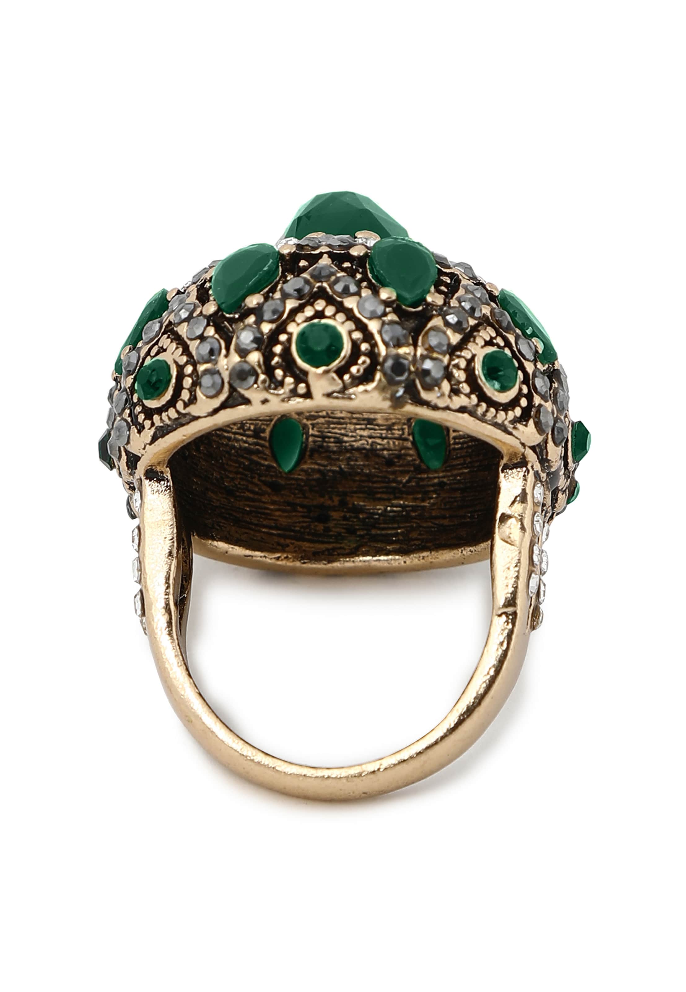 SOHI Ring 'Adalyn' in Groen