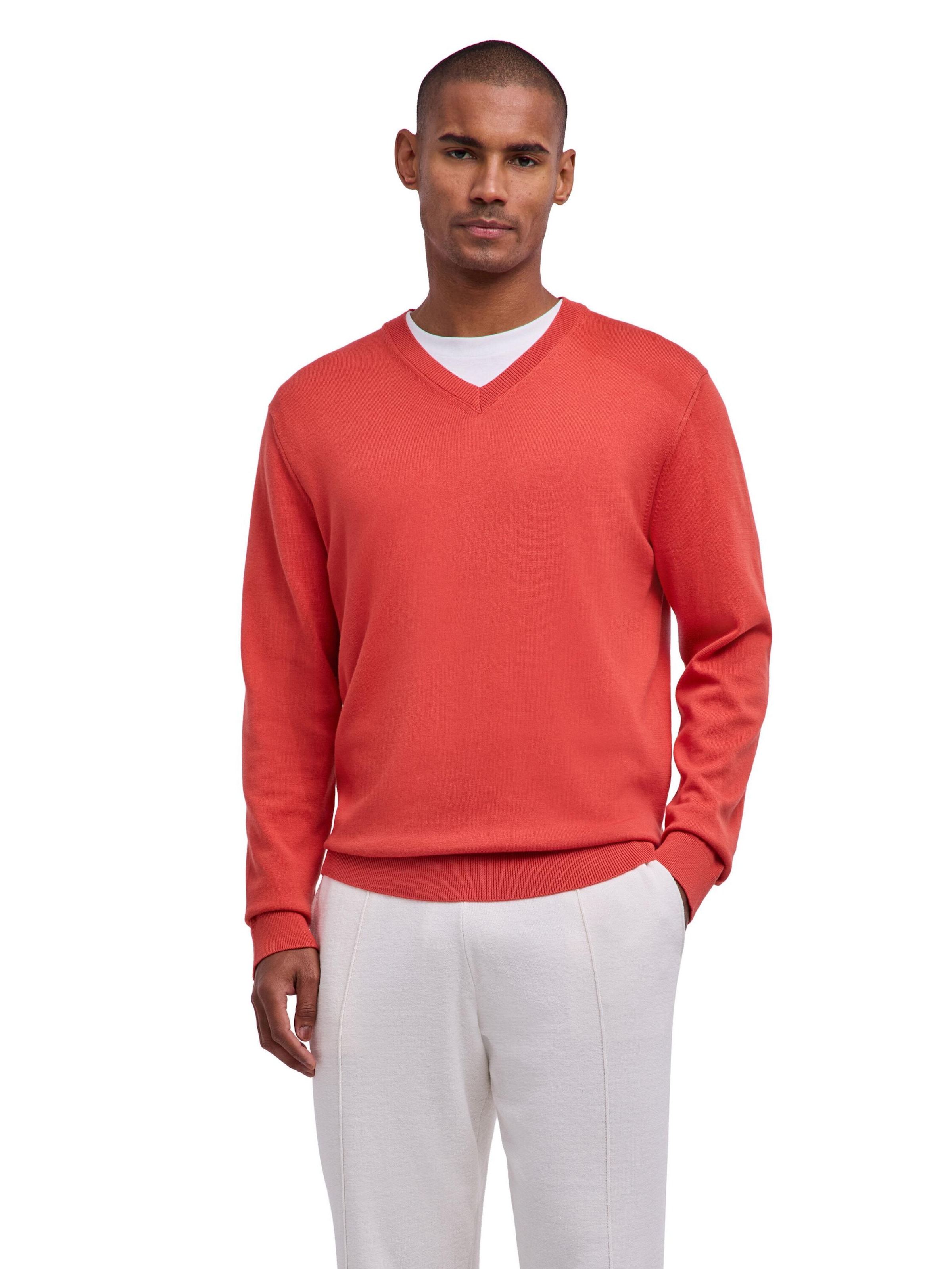 FALKE Pullover 'Pure Cotton'‌‌‌‌‌‌‌‌‌‌ in Rot: Vorderseite