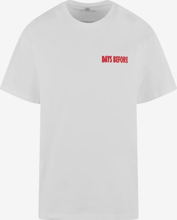 Maglietta 'Days Before' di MT Upscale in bianco: frontale