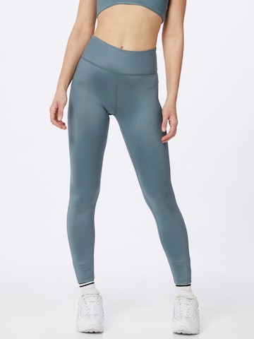 NIKE Skinny Sportsbukse i grønn: forside