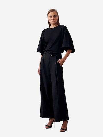 Dilvin Wide leg Broek in Zwart