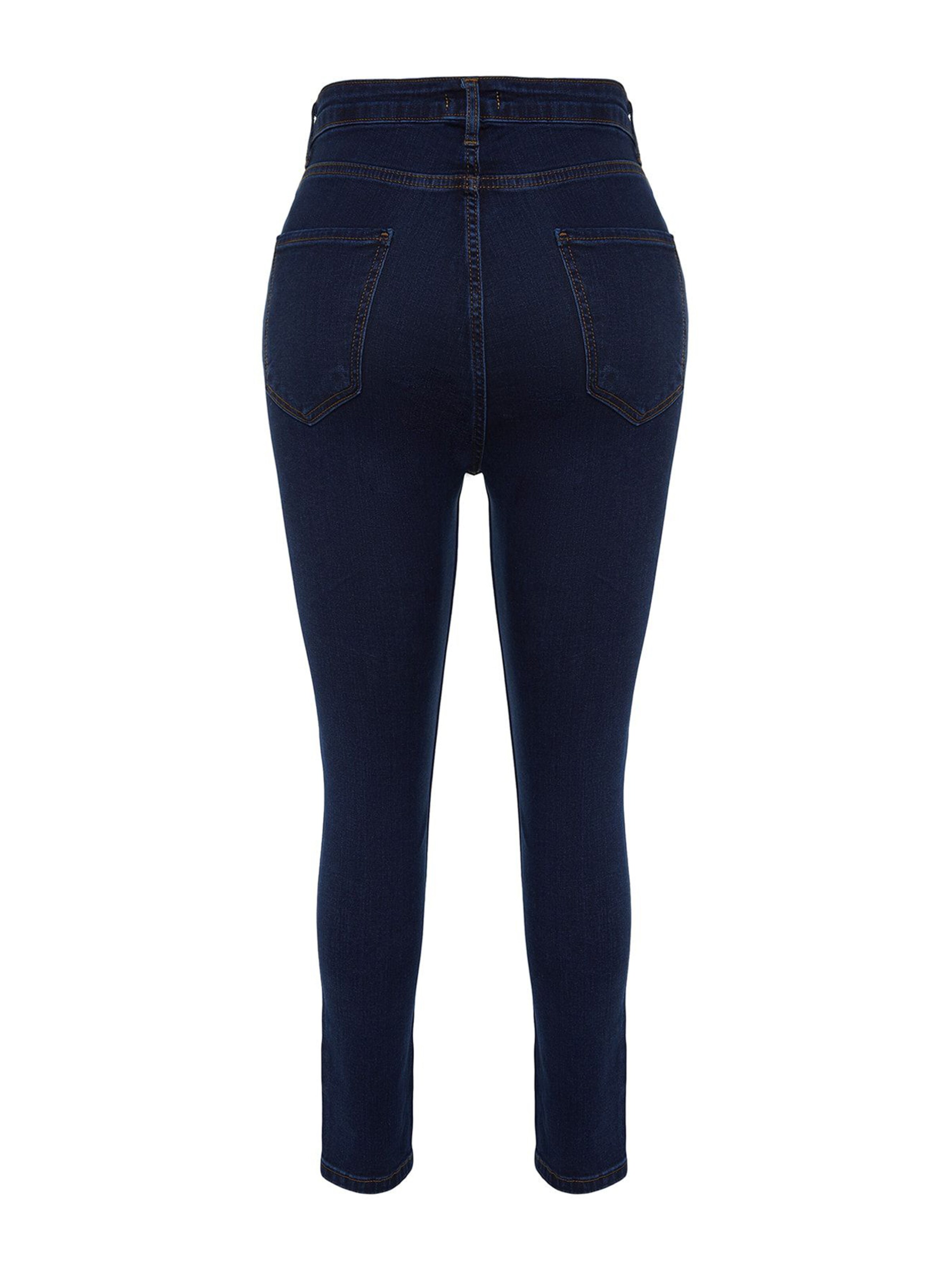 Trendyol Curve Skinny Kavbojke | modra barva