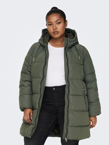 ONLY Carmakoma Winter Coat 'Dolly' in Green