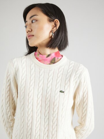 LACOSTE Svetr – bílá