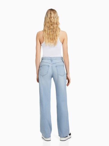 Bershka Wide Leg Jeans in Blau