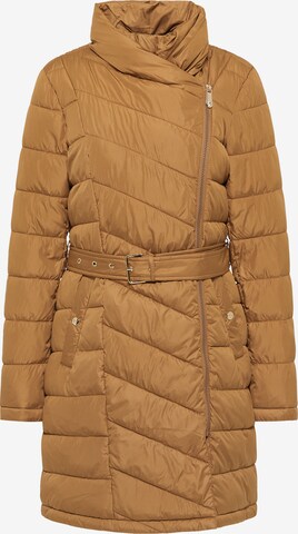 faina Wintermantel in Beige: voorkant